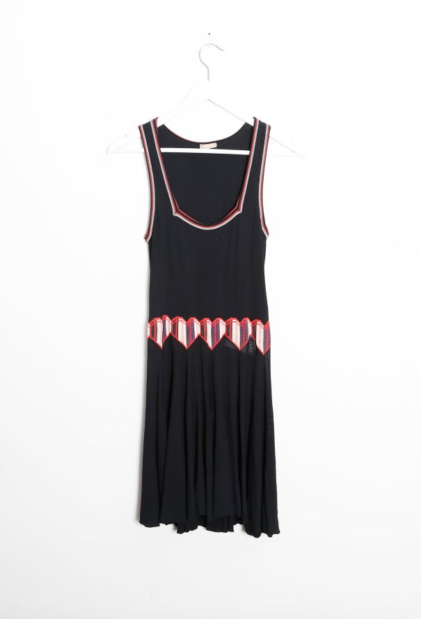 Alaïa Embroidered Heart Skater Dress Black - 6