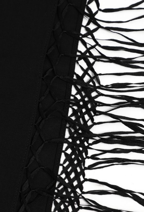 Netted Fringe Trim Shawl - 7