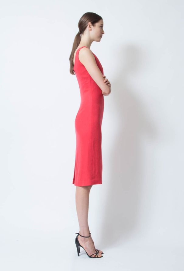 Coral Wool Dress - 3