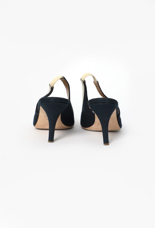 Chanel 2006 Bicolor Camélia Slingbacks - 4