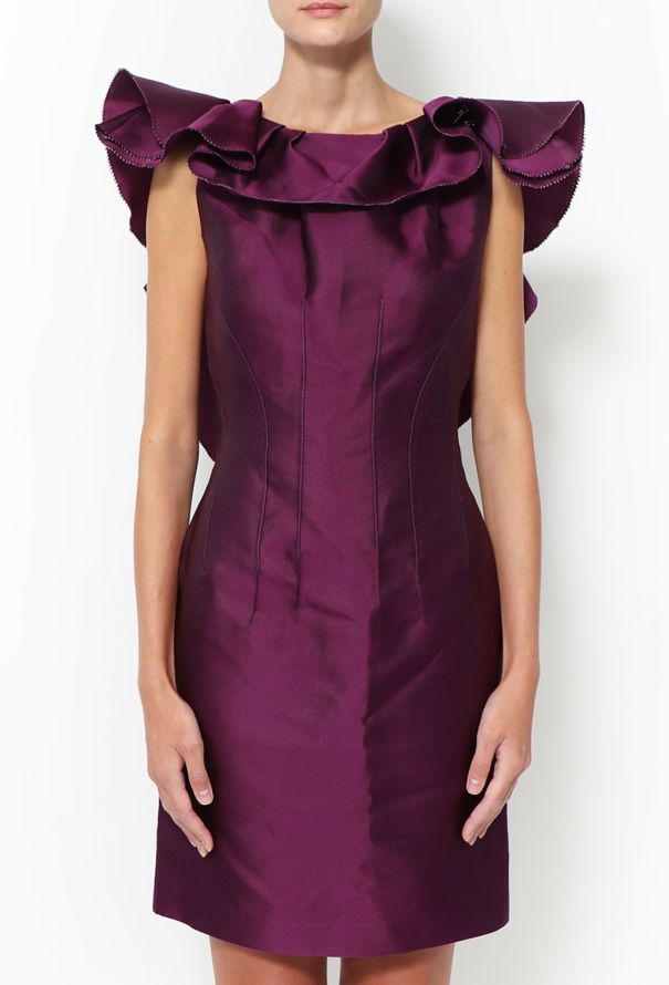 Lanvin S/S 2016 Ruffled Lace Back Dress - 3