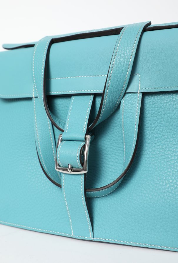 Hermès Bleu Jean Taurillon Clémence Halzan 31 - 7