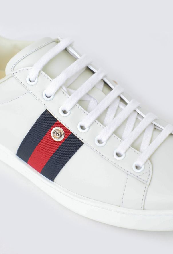 Gucci Embellished Ace Cat Sneakers - 5