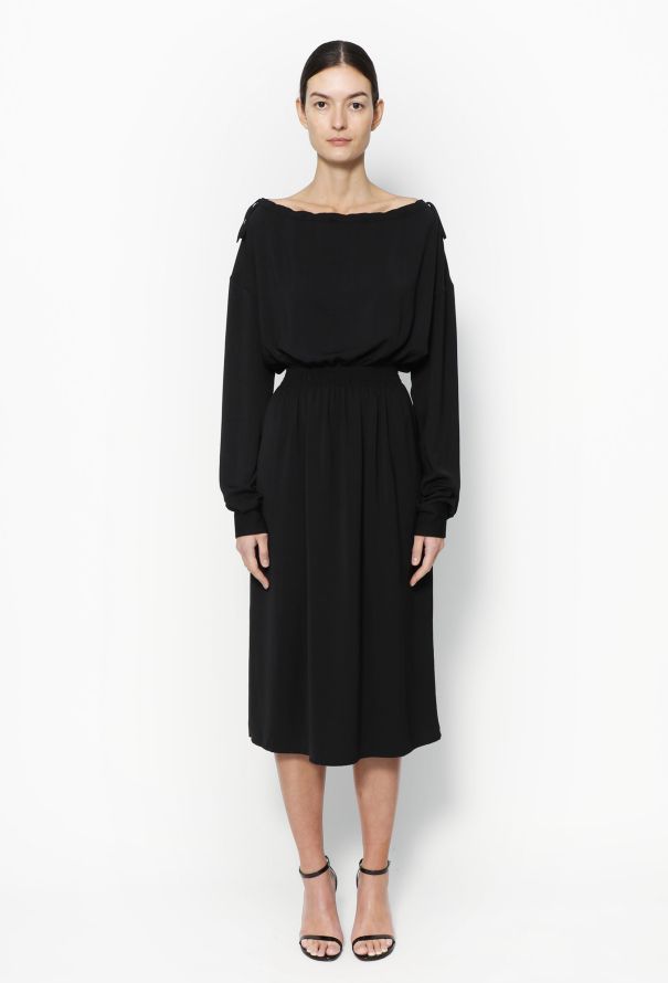 Céline Cinched Boat-Neck Dress - 1
