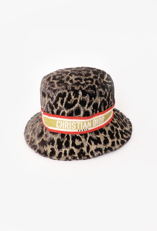 Dior 2021 Velvet Leopard Bucket Hat - 2