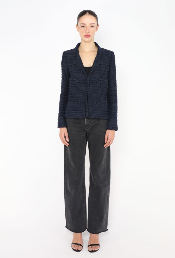 Chanel 2014 Bouclé Notched Jacket - 3