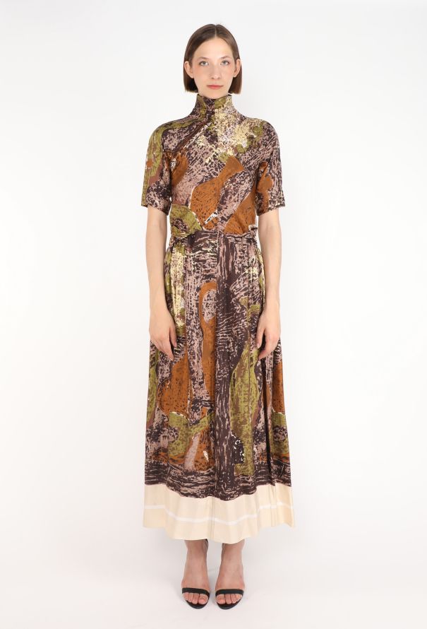 Céline Printed Silk Maxi Dress, Resort 2018 - 1