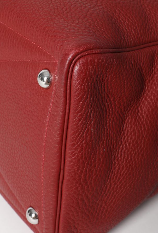 Hermès Red Clemence Victoria 40 - 7