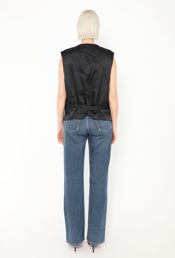 Yohji Yamamoto 1993 Embroidered Felted Vest - 5