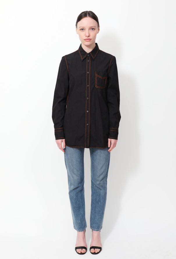 Prada 2015 Stitched Trim Shirt - 1