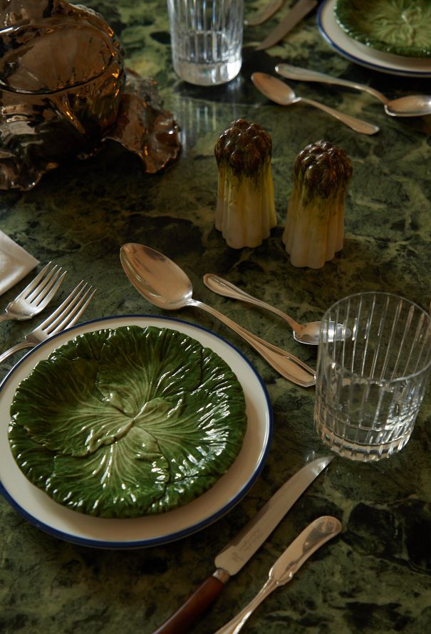 Dior '70s Porcelain Cabbage Plate Set - 2