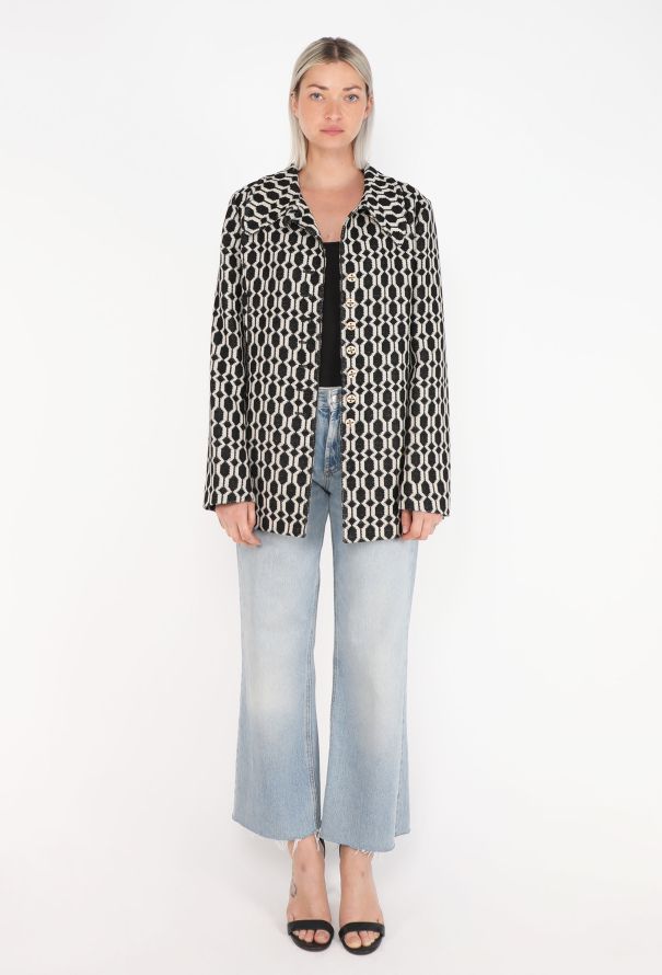 Gucci Geometric Jacquard Peacoat, 2021 - 3