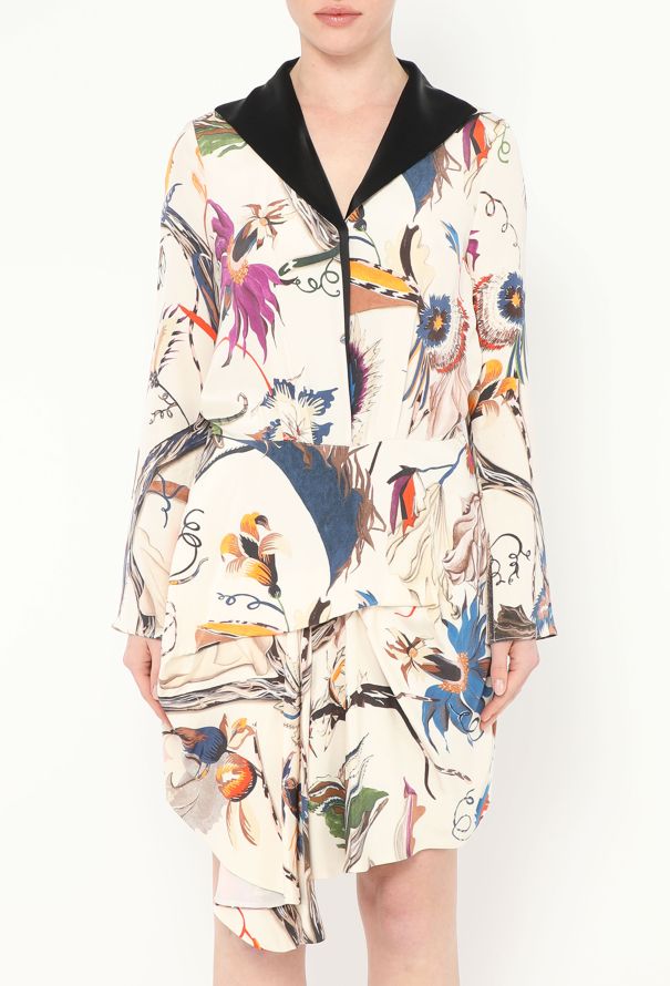 Balenciaga F/W 2011 Asymmetrical Floral Dress - 3