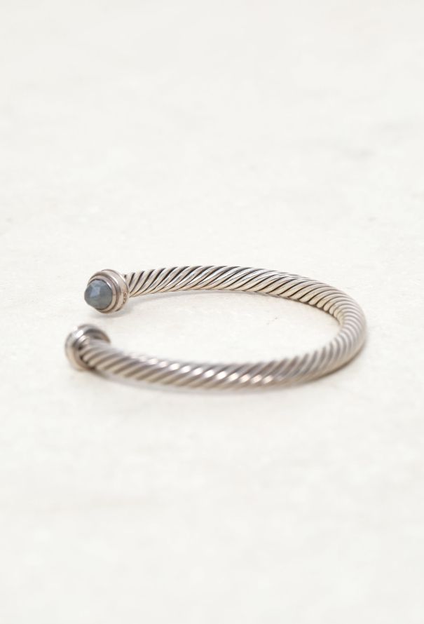David Yurman Sterling Silver, Diamond & Onyx Classic Cable Bracelet - 3