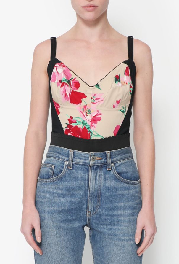 Dolce & Gabbana Floral Bustier Bodysuit - 1