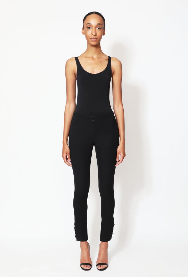 Chanel Tapered Crêpe 'CC' Trousers - 1