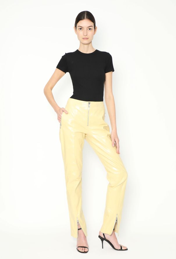 Bottega Veneta F/W 2021 Leather Zipper Trousers - 1