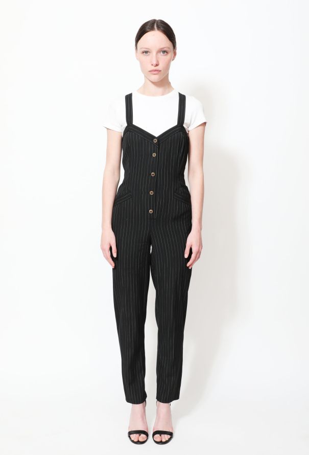 Jean Paul Gaultier Early 2000s Pinstripe Crêpe Jumpsuit - 3