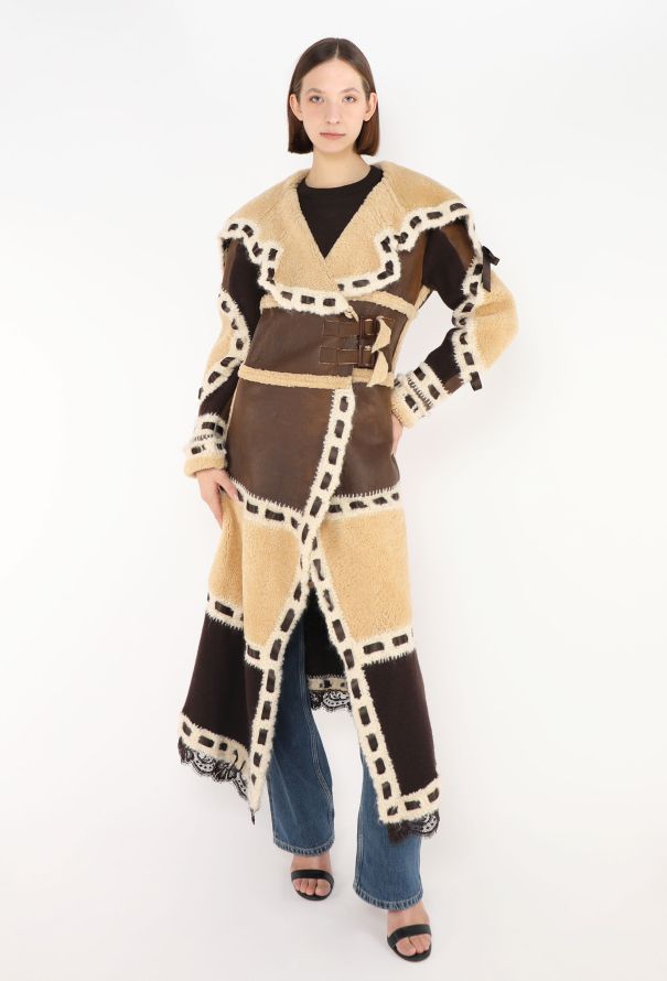 Dior COLLECTOR F/W 2005 Patchwork Shearling Coat - 4