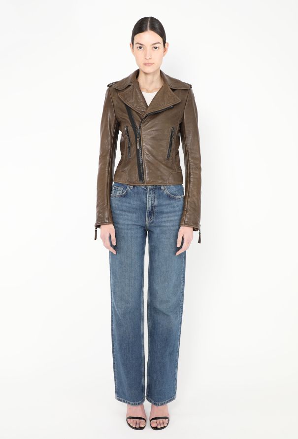 Balenciaga Lambskin Biker Jacket - Brown (2009) - 2