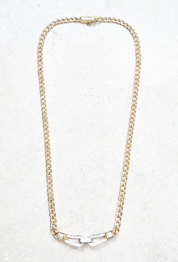 Vintage Fine Jewelry Vintage 18k Gold & Diamond Chainlink Necklace – 1980s - 5