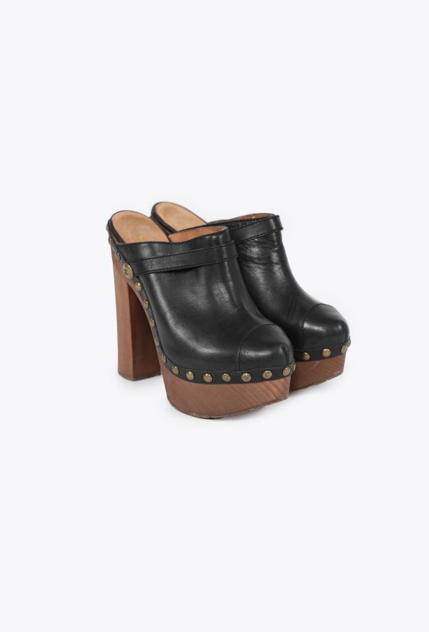 Chanel Studded Leather Platform Clogs, S/S 2010 - 4