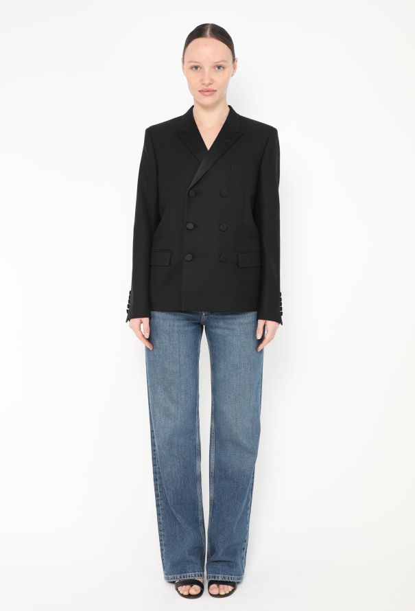 Saint Laurent Double-Breasted Smoking Blazer - 3