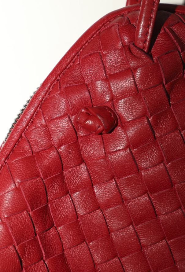 Bottega Veneta Red Intrecciato Nodini Crossbody Bag - 13