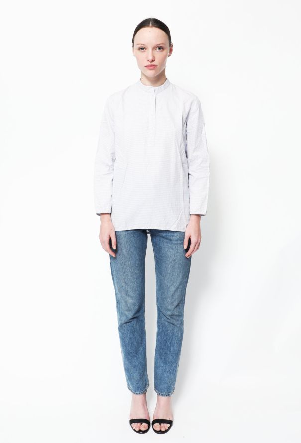 Céline Checkered Cotton Top - 2