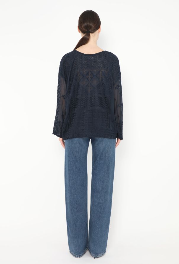 Isabel Marant Embroidered Silk Tunic Top - 3