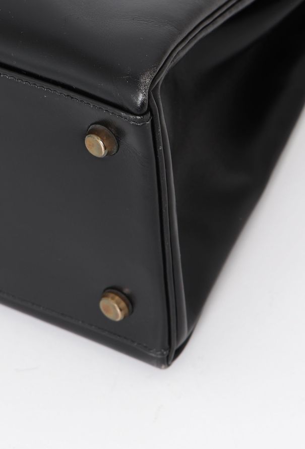 Hermès '70s Black Box Kelly 32 Retourné - 12