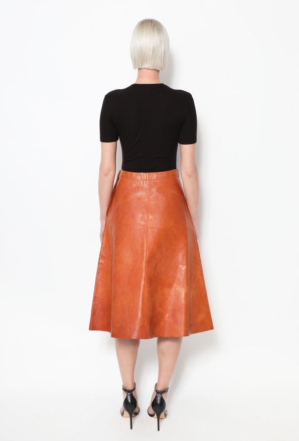 Saint Laurent S/S 2000 Leather Skirt - 4