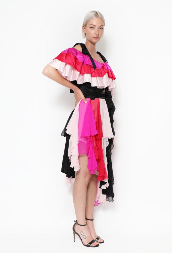 Rodarte S/S 2019 Ruffled Silk Skirt Ensemble - 4