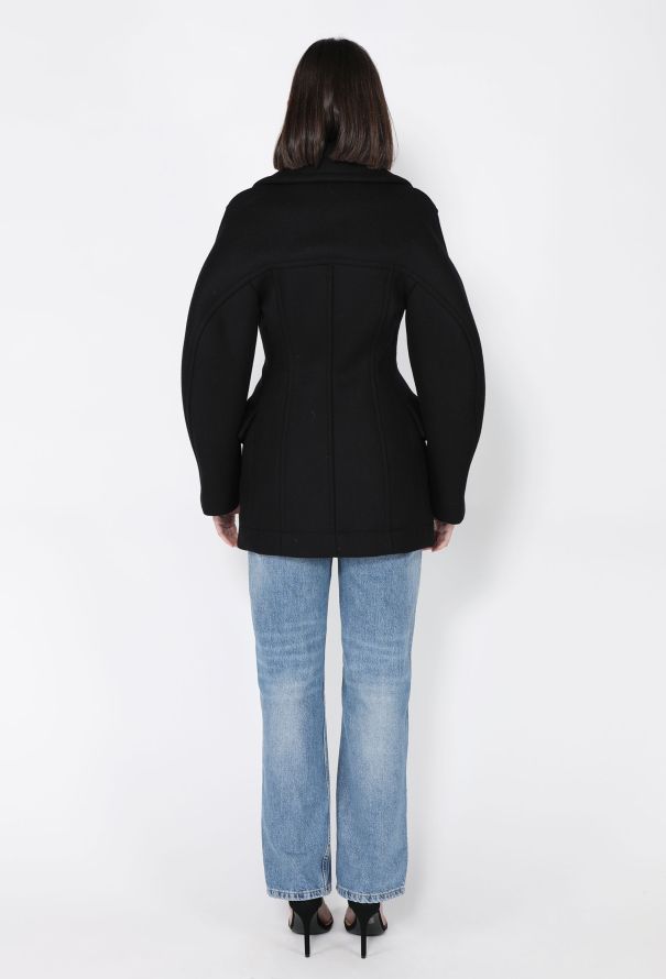 Bottega Veneta Hourglass Felted Coat, F/W 2023 - 6