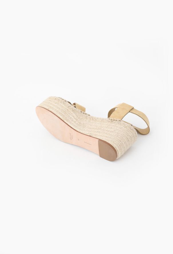 Céline Suede Platform Espadrilles - 6