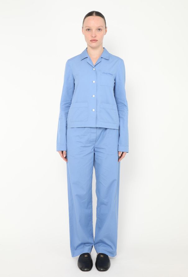 Miu Miu F/W 2024 Poplin Pajama Shirt - 3