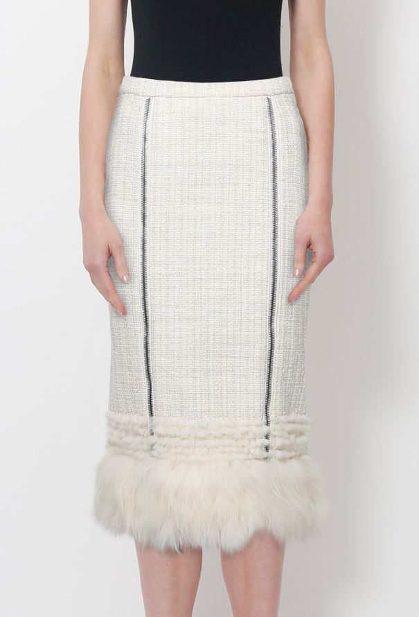 Alexander McQueen F/W 2011 Mink Trimmed Skirt - 3