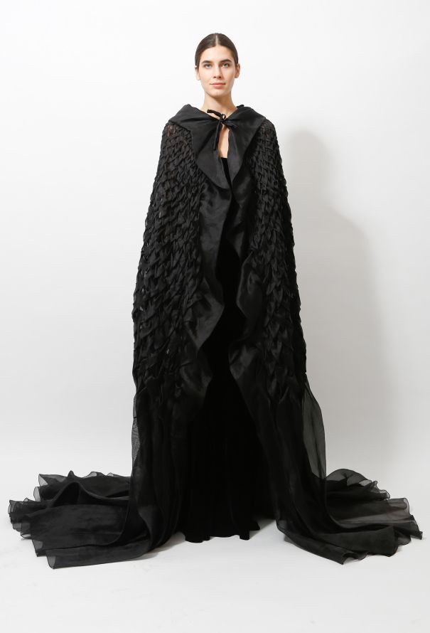 Alberta Ferretti F/W 2016 Couture Ruched Cape - 4