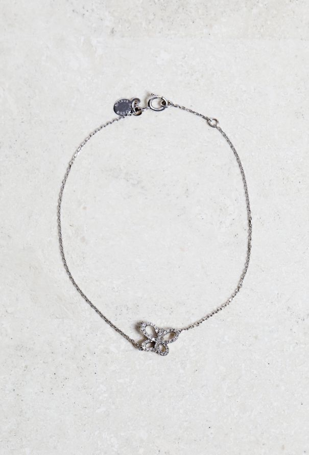 Vintage & Antique Arthus Bertrand 18k Gold & Diamond Butterfly Bracelet - 1