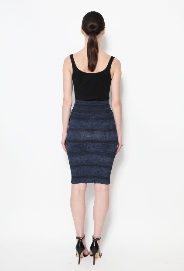 Chanel Tonal Ribbed Knit Skirt - 3