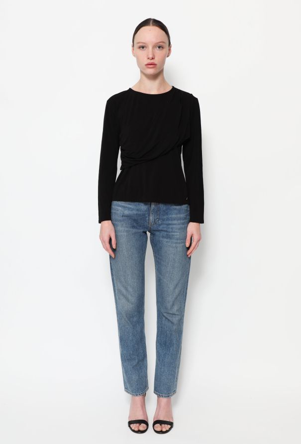 Chanel Draped Crêpe 'CC' Top - 2
