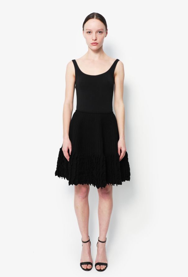 Alaïa Pleated Knit Skater Skirt - 1