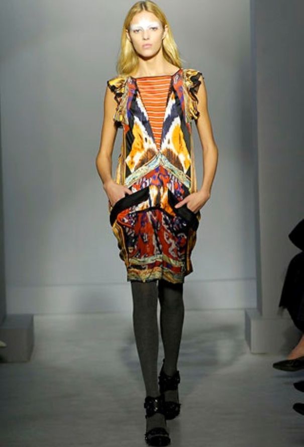 Balenciaga F/W 2007 ''Ikat'' Silk Top - 3