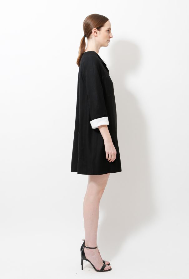 Balenciaga 2007 Bicolor Trim Dress - 3