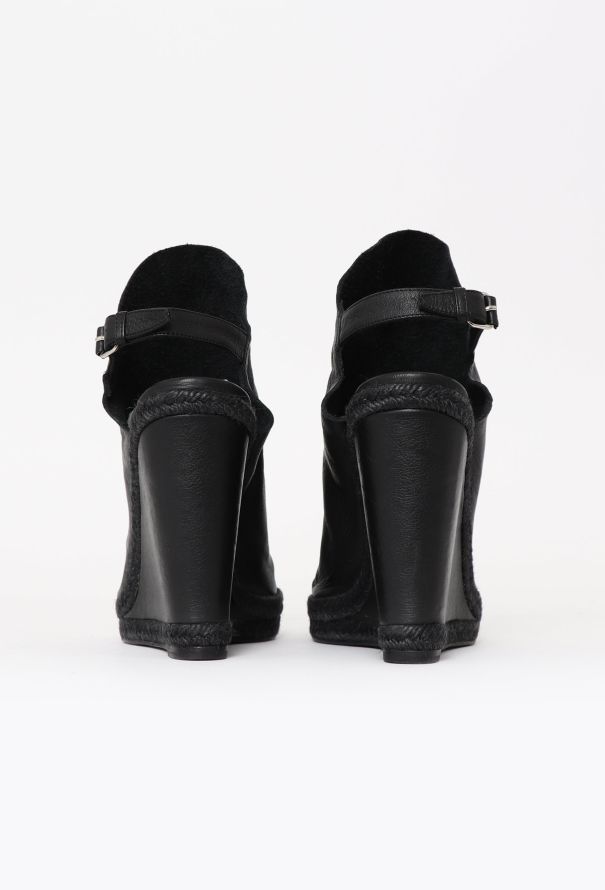 Balenciaga Resort 2010 Leather Wedge Espadrilles - 5