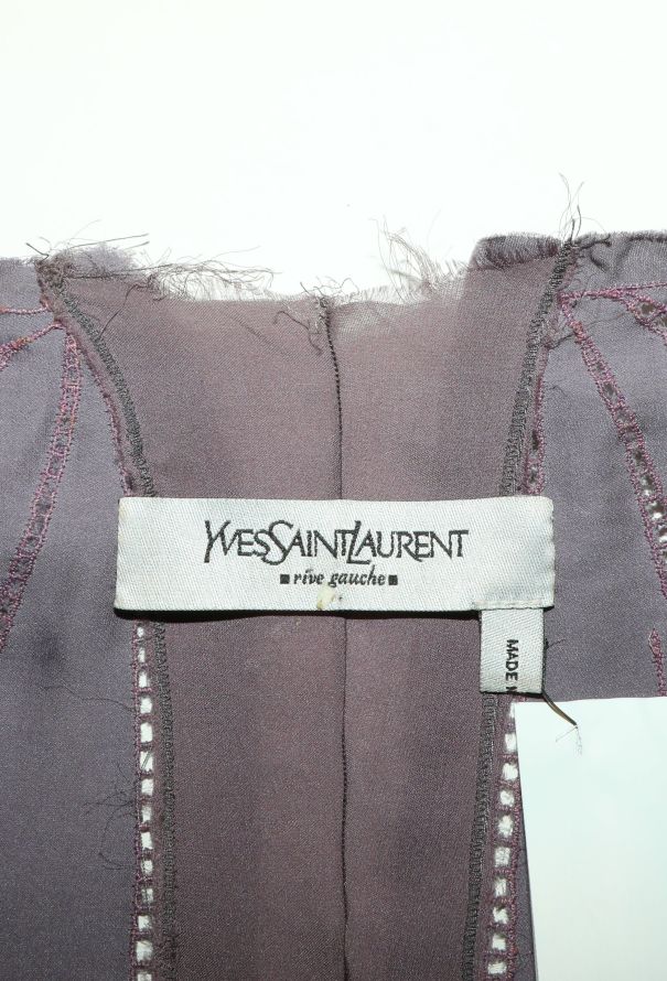 Saint Laurent S/S 2003 Perforated Wing Silk Cape - 8