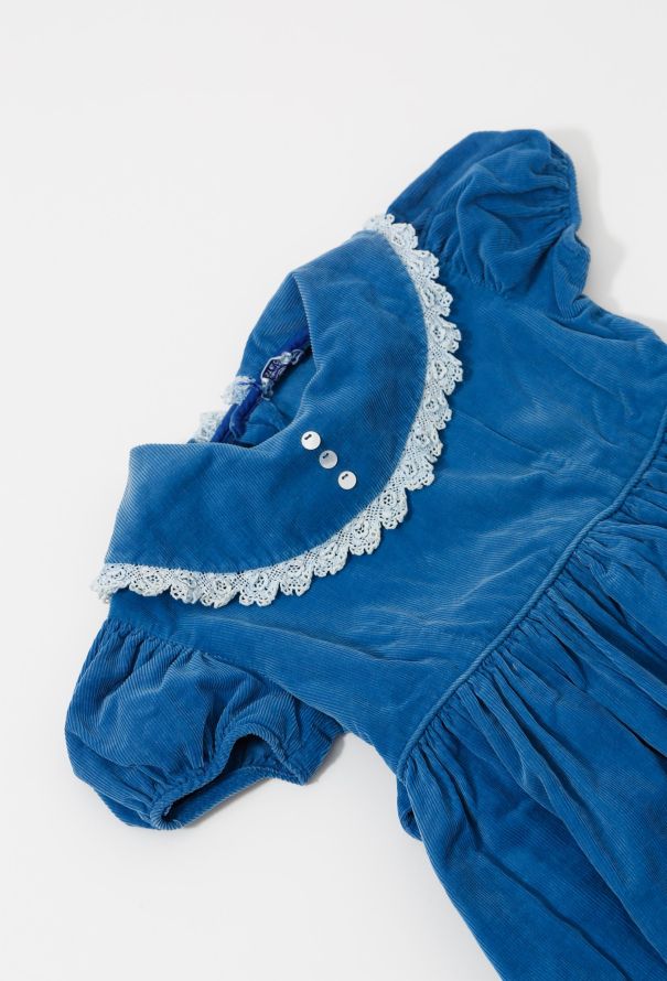 Exquisite Vintage Children's Vintage Corduroy Smock Dress - 2
