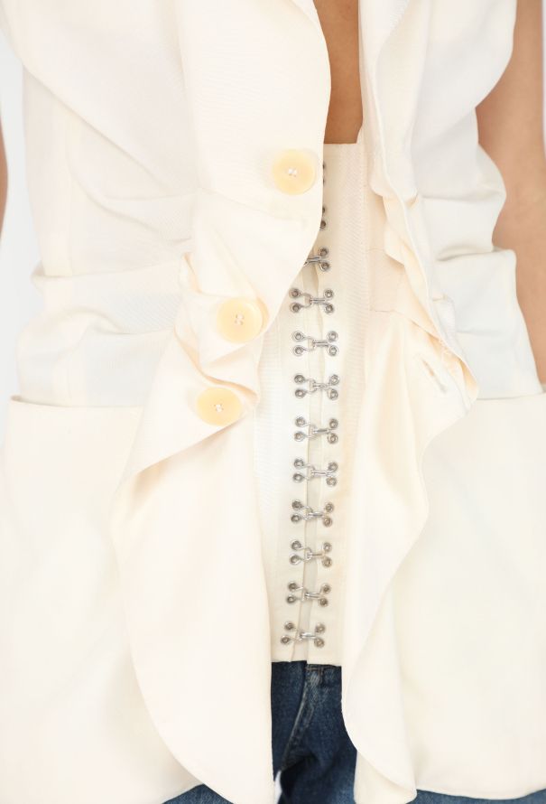 Jean Paul Gaultier Corset Ruffled Silk Blazer, 2005 - 5