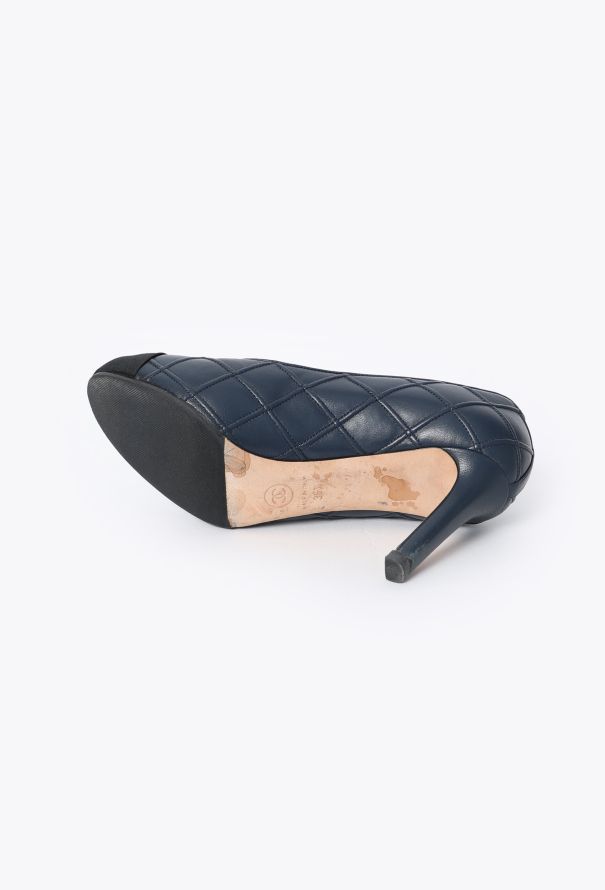 Chanel Quilted Cap Toe Pumps - 5
