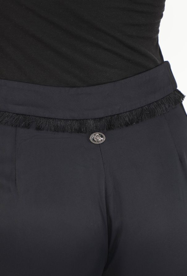 Chanel Frayed Lightweight Silk Trousers - 5